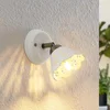 Image de Lindby - buitenspot - 1licht - keramiek, ijzer - H: 16.5 cm - E14 - wit, brons