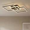 Image de Lindby - LED plafondlamp- met dimmer - CCT - 1licht - IJzer, aluminium, polycarbonaat - H: 7.5 cm - zwart - Inclusief lichtbron