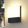 Image de Lindby - LED wandlamp buiten - 1licht - aluminium, kunststof - H: 20 cm - donkergrijs, wit - Inclusief lichtbron
