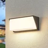 Image de Lindby - LED wandlamp buiten - 1licht - Aluminium, kunststof - H: 11 cm - donkergrijs, wit - Inclusief lichtbron