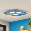 Image de Lindby - plafondlamp- met dimmer - 3lichts - ijzer - H: 3 cm - GX53 - blauw - Inclusief lichtbronnen