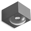 Image de Lucande - LED wandlamp buiten - 2lichts - drukgegoten aluminium, glas - H: 12.2 cm - donkergrijs - Inclusief lichtbronnen