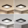 Image de PRIOS - LED plafondlamp - CCT - 1licht - Polycarbonaat, aluminium - H: 3.45 cm - zwart, wit - Inclusief lichtbron