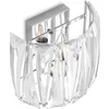 Image de Lindby - wandlamp - 1licht - Acryl, ijzer - H: 20 cm - E14 - transparant, chroom