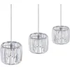 Image de Lindby - hanglamp - 3lichts - Acryl, metaal - H: 20 cm - E14 - transparant, chroom