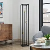 Image de Lindby - vloerlamp - 3lichts - Ijzer, plastic - H: 153 cm - E27 - zwart mat
