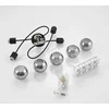 Image de Lindby - plafondlamp - 5lichts - Ijzer, glas - H: 19 cm - E14 - zwart, rook