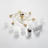 Image de Lindby - plafondlamp - 7lichts - Glas, ijzer - H: 18 cm - E14 - messing, wit