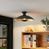 Image de Lindby - plafondlamp - 1licht - IJzer - H: 19 cm - E27 - zwart, goud