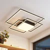 Image de Lindby - LED plafondlamp - 1licht - Aluminium, metaal, kunststof - H: 7.4 cm - zwart - Inclusief lichtbron