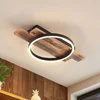 Image de Lindby - LED plafondlamp- met dimmer - 1licht - Aluminium, dennenhout - H: 5.3 cm - Licht hout - Inclusief lichtbron