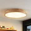 Image de Lindby - plafondlamp hout - 5lichts - rubberhout, kunststof - H: 8 cm - E27 - licht hout, wit