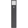 Image de Lucande - Padverlichting, zuillampen - 1licht - Gegoten aluminium, polycarbonaat - H: 65 cm - E27 - donkergrijs