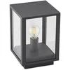 Image de Lindby - Sokkellamp - 1licht - Aluminium, glas - H: 29 cm - E27 - antraciet (RAL 7016)