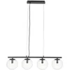 Image de Lucande - hanglamp - 4lichts - Glas, ijzer - E14 - rookgrijs, zwart