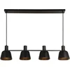 Image de Lucande - hanglamp - 4lichts - ijzer - H: 19.3 cm - E27 - mat zwart