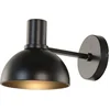 Image de Lucande - Wandlamp design - 1licht - ijzer - H: 19.3 cm - E27 - mat zwart