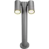 Image de PRIOS - Sokkellamp - 2lichts - Aluminium, glas - H: 45 cm - GU10 - antraciet