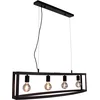 Image de Lindby - hanglamp - 4lichts - Staal - E27 - zwart