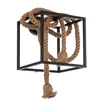 Image de Lucande - Wandlamp design - 2lichts - Staal, henneptouw - H: 29 cm - E27 - zwart, lichtbruin