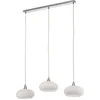 Image de Lucande - hanglamp - 3lichts - Glas, staal - H: 11.7 cm - E27 - wit, mat nikkel