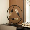 Image de Lucande - tafellamp - 3lichts - ijzer - H: 50 cm - E27 - zwart