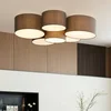 Image de Lindby - plafondlamp - 6lichts - Textiel, metaal - H: 21.5 cm - E27 - antraciet
