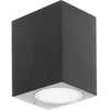 Image de PRIOS - Wandlamp buiten - 1licht - Aluminium, glas - H: 10 cm - GU10 - zwart