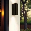 Image de PRIOS - Wandlamp buiten - 2lichts - Aluminium, glas - H: 16 cm - GU10 - zwart
