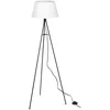 Image de ELC - vloerlamp - 1licht - Staal, stof - H: 150 cm - E27 - wit, zwart