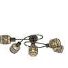 Image de Lindby - plafondlamp - 5lichts - ijzer - H: 20.5 cm - E14 - zwart, goud