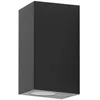Image de PRIOS - Wandlamp buiten - 2lichts - kunststof - H: 15.5 cm - GU10 - zwart