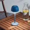 Image de Lindby - Terraslampen- met dimmer - 1licht - Aluminium spuitgietwerk, kunststof - H: 27.5 cm - blauw - Inclusief lichtbron