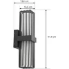 Image de Lucande - Wandlamp buiten - 2lichts - aluminium - H: 41.9 cm - E27 - antraciet