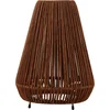 Image de Lindby - Solar buitenverlichting- met dimmer - 1licht - Rotan - H: 37 cm - donker hout - Inclusief lichtbron