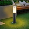 Image de Lindby - Sokkellampen - 1licht - roestvrij staal - H: 45 cm - E27 - antraciet, opaal