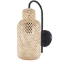 Image de Lindby - Wandlampen - 1licht - Bamboe, plastic - H: 43.42 cm - E27 - licht hout, zwart