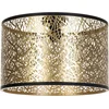 Image de Lindby - plafondlamp - 1licht - Stof, metaal - H: 27 cm - E27 - goud, zwart