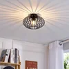 Image de Lindby - plafondlamp - 1licht - IJzer - H: 19 cm - E27 - zwart