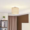 Image de Lindby - plafondlamp - 1licht - PVC, textiel, kunststof - H: 22 cm - E27 - beige