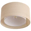 Image de Lindby - plafondlamp - 1licht - PVC, textiel, kunststof - H: 22 cm - E27 - beige