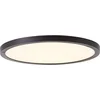 Image de Lindby - LED plafondlamp - 1licht - Kunststof, acryl - H: 2.5 cm - mat zwart, wit - Inclusief lichtbron