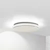 Image de Lindby - LED plafondlamp - 1licht - Metaal, kunststof - H: 8 cm - wit, chroom - Inclusief lichtbron