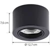 Image de Lindby - plafondlamp - 1licht - IJzer, aluminium - H: 9.4 cm - GX53 - zwart mat