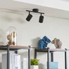 Image de Lindby - buitenspot - 2lichts - IJzer, metaal - H: 15.5 cm - GU10 - zandzwart