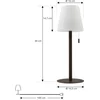 Image de Lindby - Terraslampen - CCT - 1licht - IJzer, aluminium, kunststof - H: 45 cm - donkerbruin, wit - Inclusief lichtbron