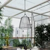 Image de Lindby - Hanglampen buiten- met dimmer - 1licht - Plastic, metaal - H: 32 cm - zwart, wit - Inclusief lichtbron