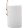Image de Lindby - Terraslampen - 1licht - Plastic, hout - H: 35.5 cm - wit, bruin - Inclusief lichtbron