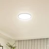 Image de Lindby - plafondlamp - 1licht - kunststof - H: 2.5 cm - wit mat - Inclusief lichtbron