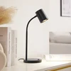 Image de Lindby - bureaulamp - 1licht - ABS, siliconen, metaal - H: 40.5 cm - GU10 - zwart